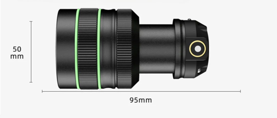 Ekstrem Kraftig pandelampe 10.000 Lumens + powerbank
