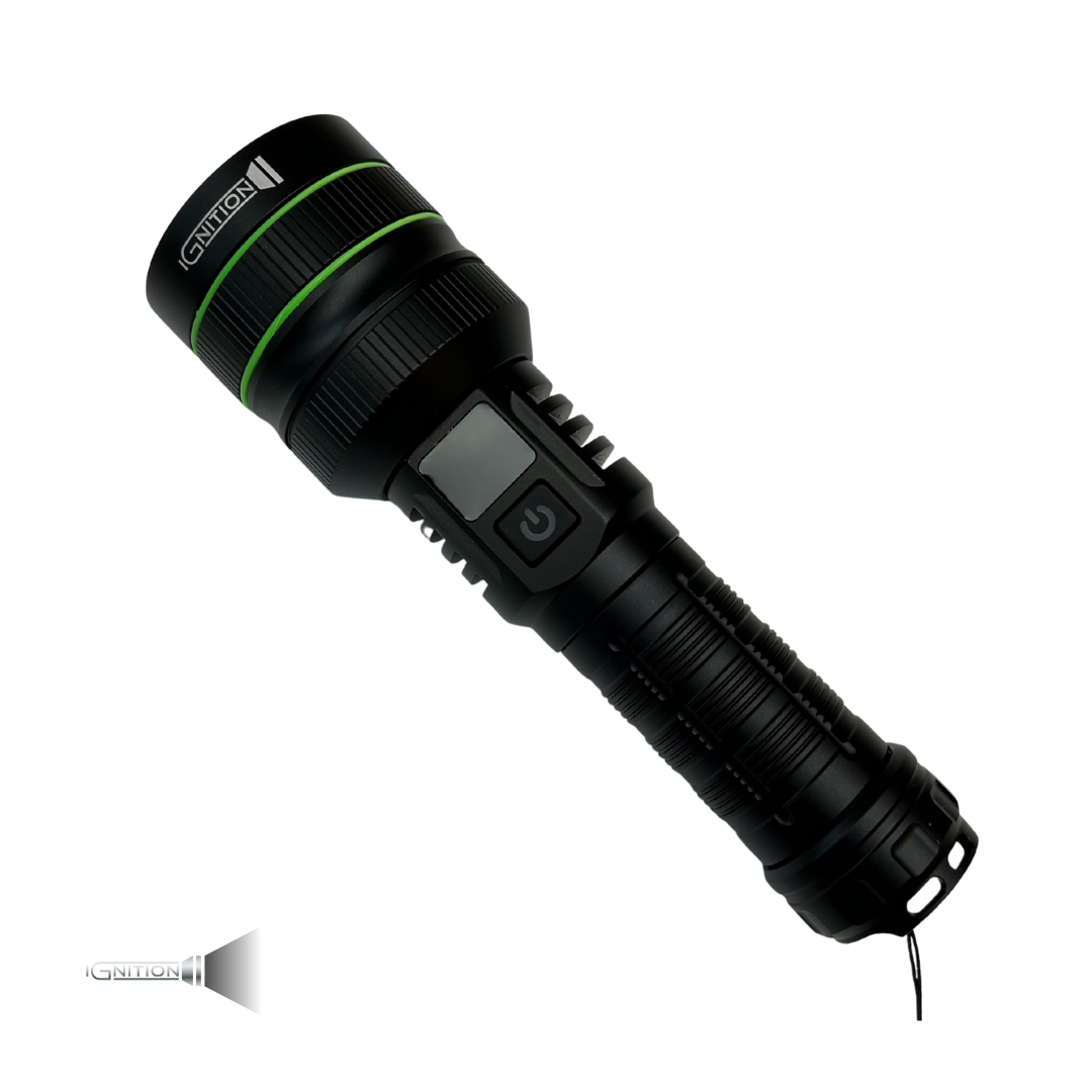 Ekstrem kraftig lommelygte 10.000 Lumens + powerbank