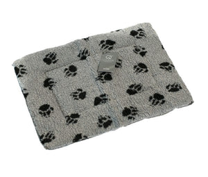LS Luxurious matress 101x64 cm Xlarge, Grey with black paw print