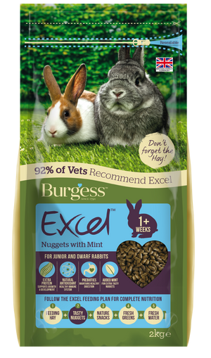 Excel junior og dvægkanin foder- 10 kg.