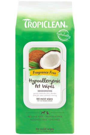 Hypo-allergenic wipes